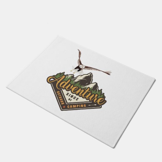 Adventure Eagle Hiking Mountains Deurmat (Schuin)