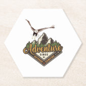 Adventure Eagle Hiking Mountains Kartonnen Onderzetters (Voorkant)