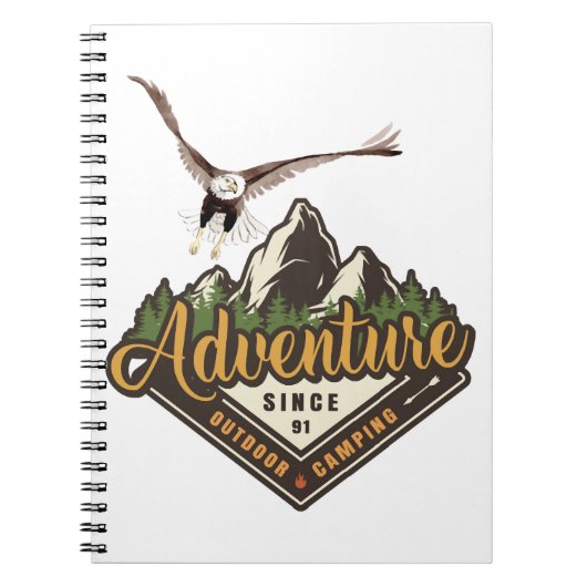 Adventure Eagle Hiking Mountains Notitieboek (Voorkant)