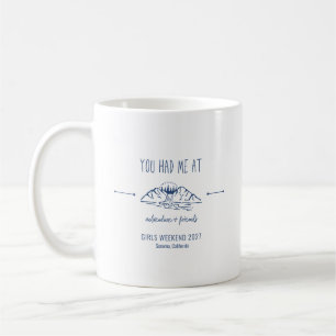 Adventure en Friends Girls Weekend Getaway Custom Koffiemok
