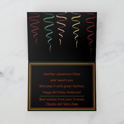 Adventure en Fun Camper Happy Birthday Kaart (Binnen)