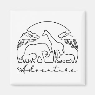 Adventure en Safari in Afrika Magneet