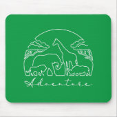 Adventure en Safari in Afrika Muismat (Voorkant)