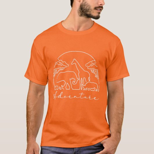 Adventure en Safari in Afrika T-shirt (Voorkant)