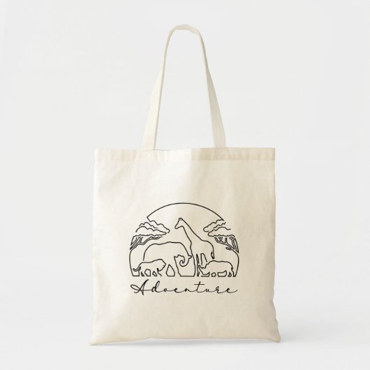 Adventure en Safari in Afrika Tote Bag (Voorkant)