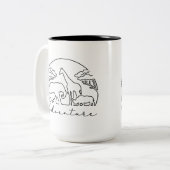 Adventure en Safari in Afrika Tweekleurige Koffiemok (Voorkant links)