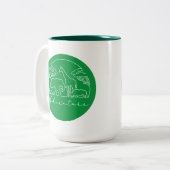 Adventure en Safari in Afrika Tweekleurige Koffiemok (Voorkant links)