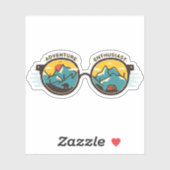 Adventure Enthusiast Sunglazen | Afgesneden Sticke Sticker (Vel)