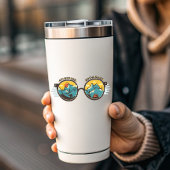 Adventure Enthusiast Sunglazen | Afgesneden Sticke Sticker