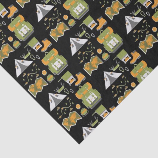 Adventure Equipment Patroon Tissuepapier (Detail)