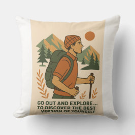 Adventure Explore Quote  wandelen Kussen
