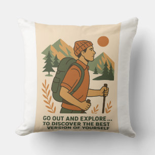 Adventure Explore Quote wandelen Kussen