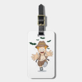 Adventure Explorer Kind loopt vanaf vleermuizen Bagagelabel (Voorkant verticaal)