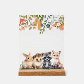 adventure forest animals baby shower welcome  acryl bord (Voorkant)