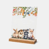 adventure forest animals baby shower welcome  acryl bord (Hoek)