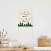 Adventure Forest Baby shower Welcome Sign Poster (Keuken)