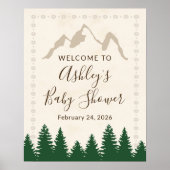Adventure Forest Baby shower Welcome Sign Poster (Voorkant)