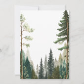 Adventure Forest Rustic Baby shower Invitation Kaart (Achterkant)