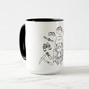 Adventure Gear Line Art   Hiking Essentials Mok