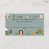 Adventure Gender Neutral Diaper Raffle Baby shower Informatiekaartje (Voorkant)
