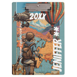 Adventure Girl, gepersonaliseerd reisthema Klembord