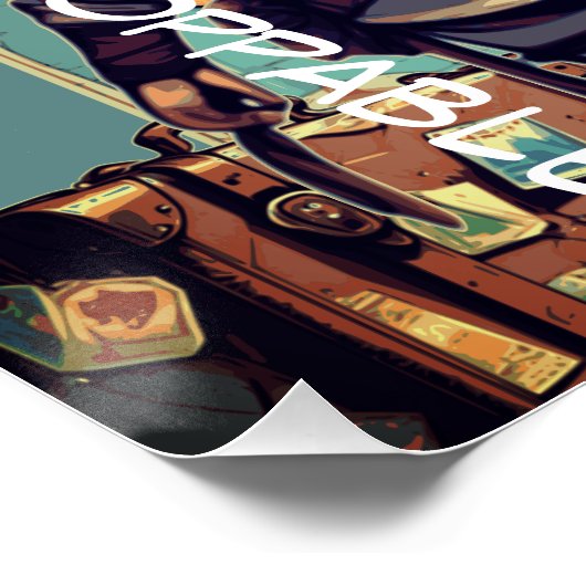 Adventure Girl, gepersonaliseerd reisthema Perfect Poster (Hoek)