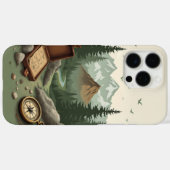 Adventure Guard: Compass & Mountain-serie Case-Mate iPhone Case (Achterkant (horizontaal))