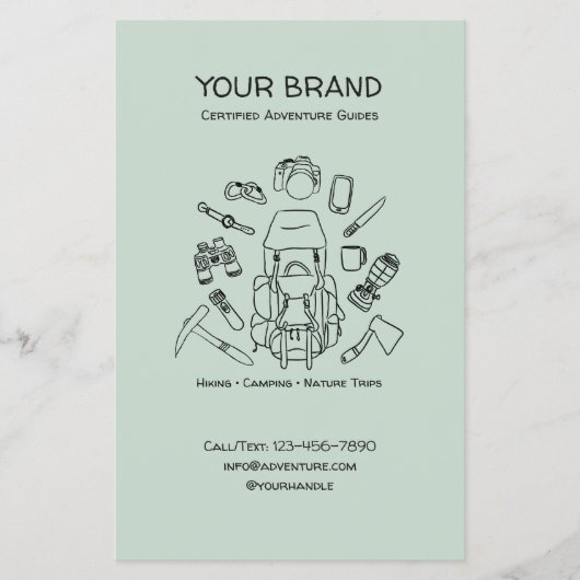 Adventure Guides Hiking & Camping Flyer with QR (Voorkant)