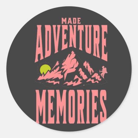 Adventure-herinneringen Ronde Sticker (Voorkant)