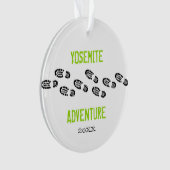 Adventure Hiking Boots Persoonlijke naamfoto Ornament (voorkant)