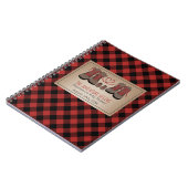 Adventure Hiking Boots Plaid Baby shower Guestbook Notitieboek (Linkerzijde)