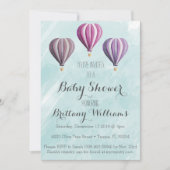 Adventure Hot Air Balloon Baby shower Uitnodiging (Voorkant)