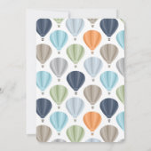 Adventure Hot Air Balloon Boy Baby shower Kaart (Achterkant)