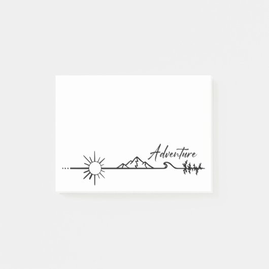 Adventure in de bergen post-it® notes (Voorkant)