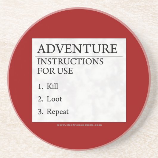 Adventure-instructies Zandsteen Onderzetter (Voorkant)