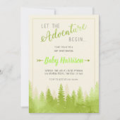 Adventure Invitation Baby shower Sip and See Tree Kaart (Voorkant)