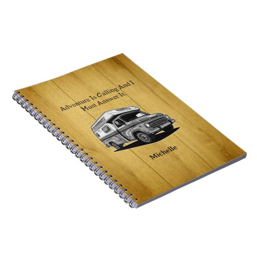 Adventure Is Calling I Must Answer Explore Outdoor Notitieboek (Rechterzijde)