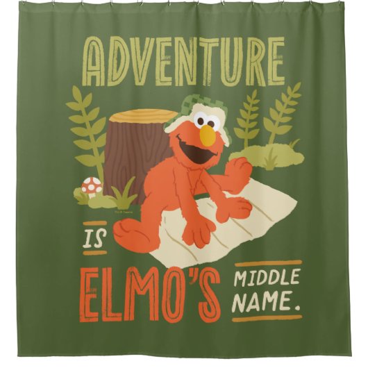 Adventure is Elmo's Midden Naam Douchegordijn (Voorkant)