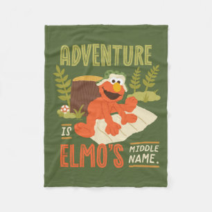 Adventure is Elmo's Midden Naam Fleece Deken