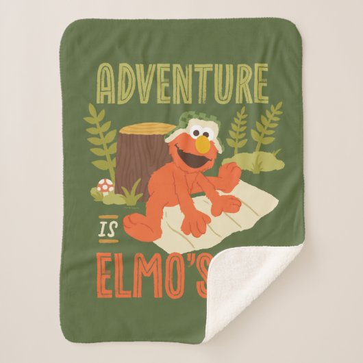 Adventure is Elmo's Midden Naam Sherpa Deken (Voorkant)