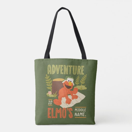 Adventure is Elmo's Midden Naam Tote Bag (Achterkant)