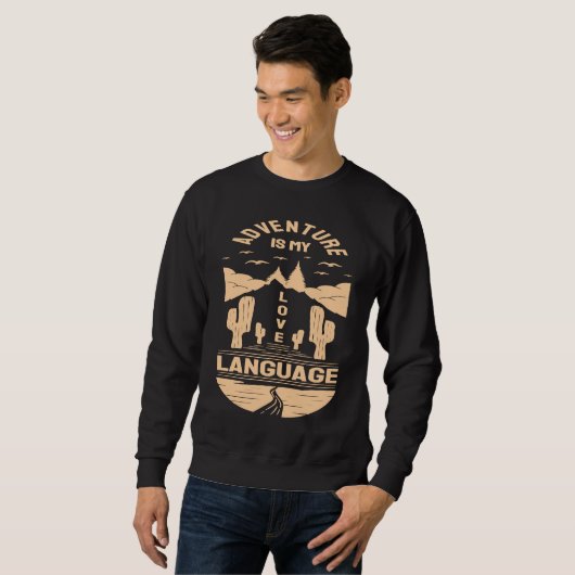 Adventure is My Love Language Camp Graphic Plus S Trui (Voorkant volledig)