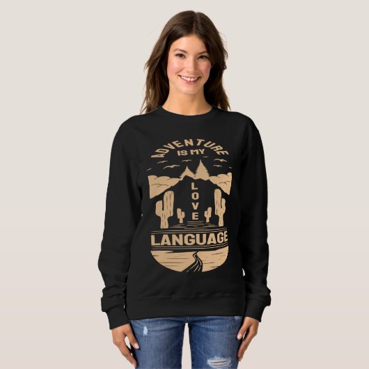 Adventure is My Love Language  Camp Graphic Plus S Trui (Voorkant volledig)