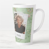 Adventure  kaart stijlvol foto-afstuderen latte mok (Rechts)