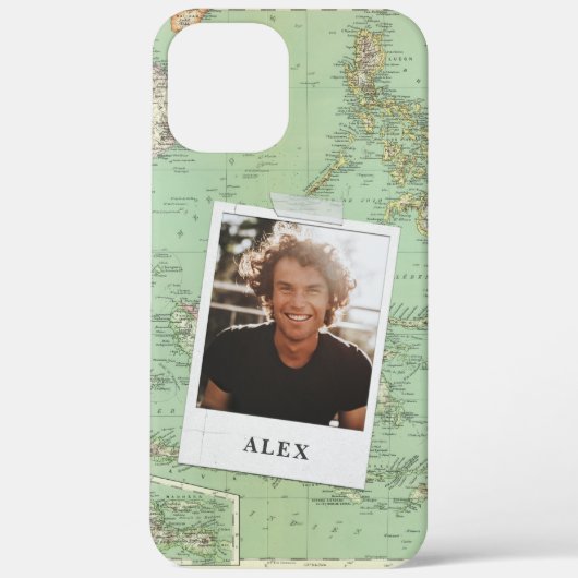 Adventure kaart stijlvolle retro foto Case-Mate iPhone case (Achterkant)