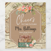 Adventure kaart vrijgezellenfeest wijnlabel wijn etiket (Enkel label)