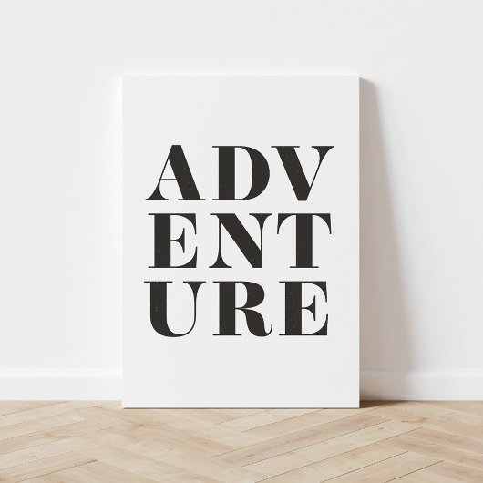 Adventure Kinder Room Typography Canvas Print