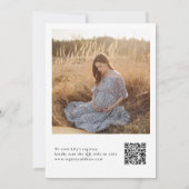 Adventure Lake Forest Foto QR Code Baby shower Kaart (Achterkant)
