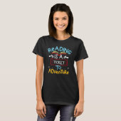 Adventure Library Student Teacher Book Boo lezen T-shirt (Voorkant volledig)