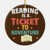 Adventure Library Student Teacher Book lezen Keramisch Ornament (Voorkant)